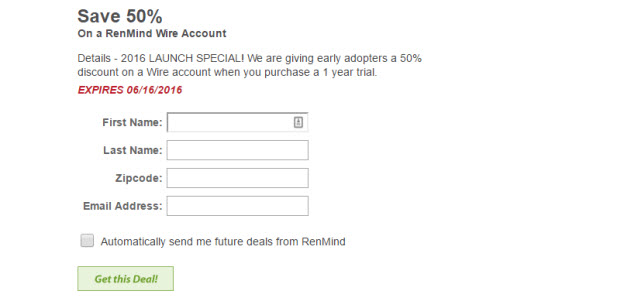 Coupon Lead Capture Marketing Through RenMind Wire